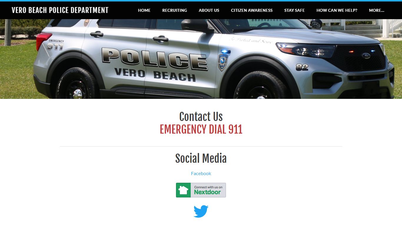 Contact - Vero Beach Police Department